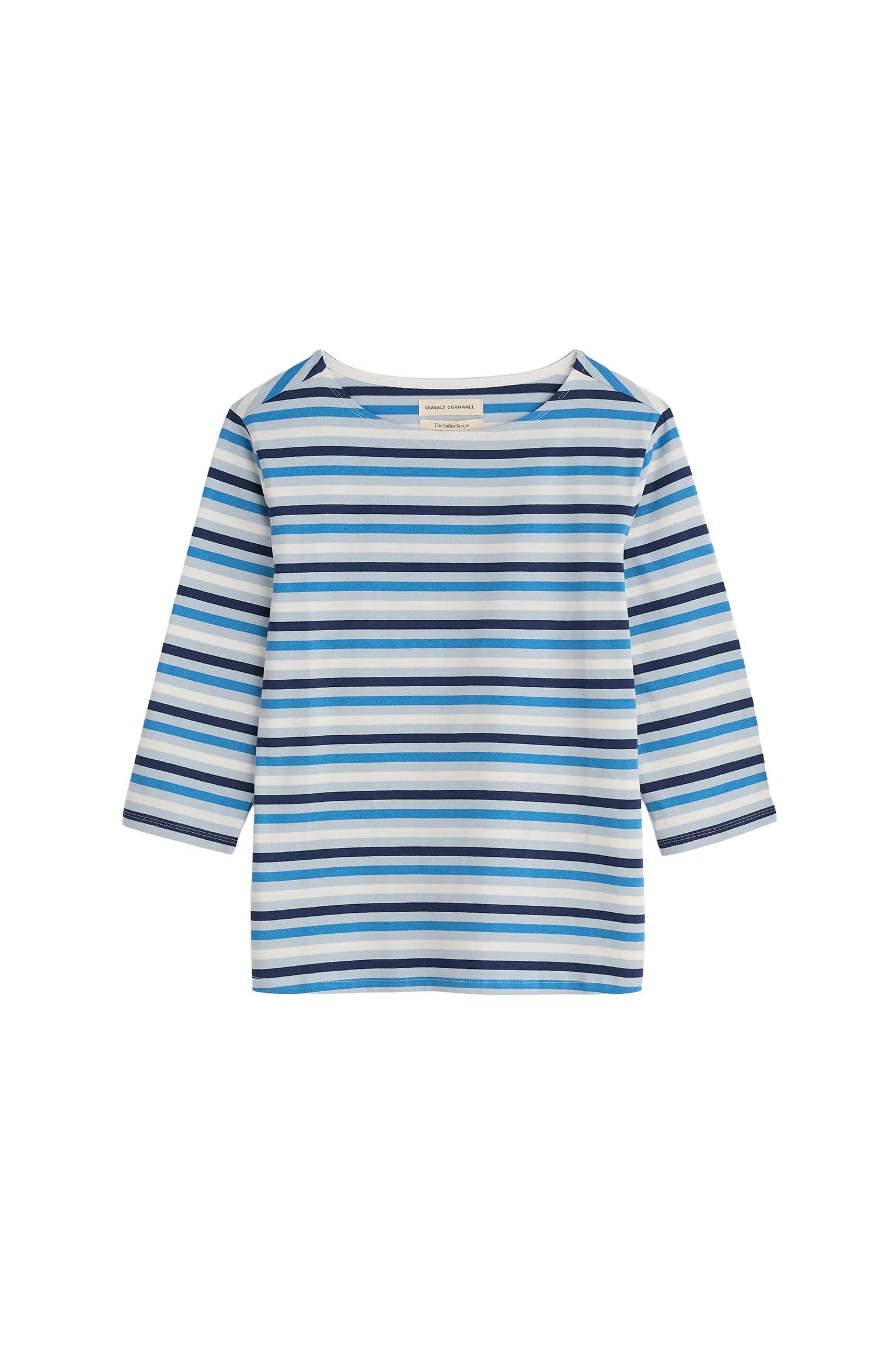 Sailor Organic Cotton Jersey Top - Tri Mini Cornish Blue Fog